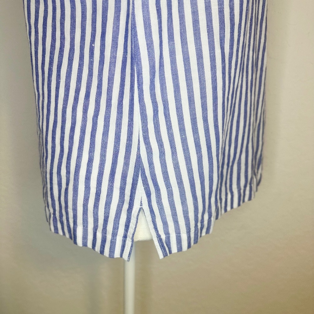 Talbots, "Sailboat Striped" Tie-Sleeve Top, Size P - Picture 6 of 11